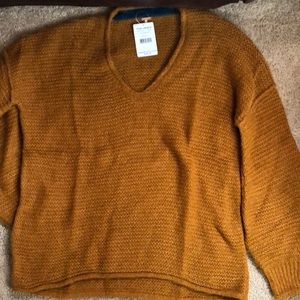 Free People terra-cotta sweater